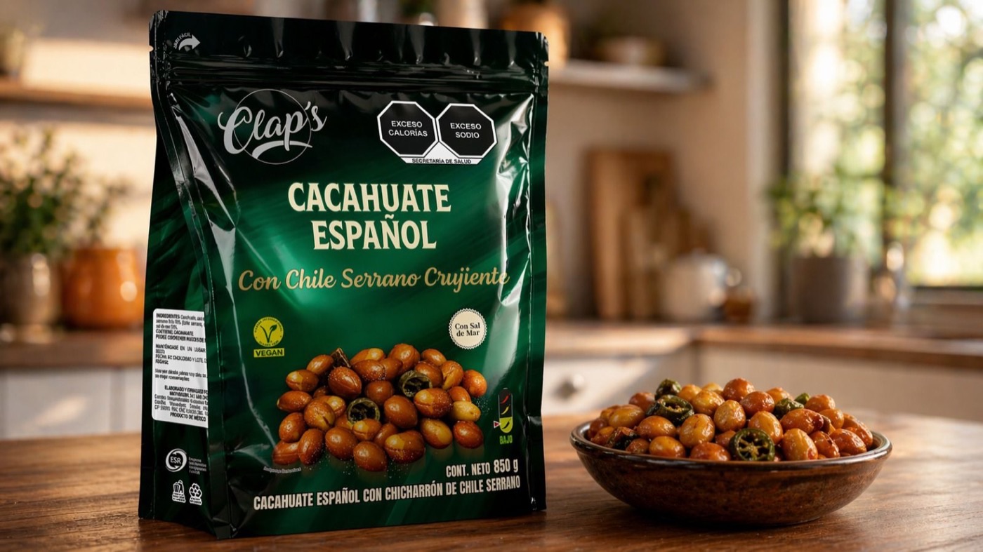 Clap's Cacahuate Español con Chile Serrano